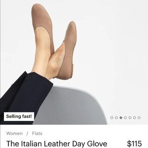 Italian leather glove flats from everlane